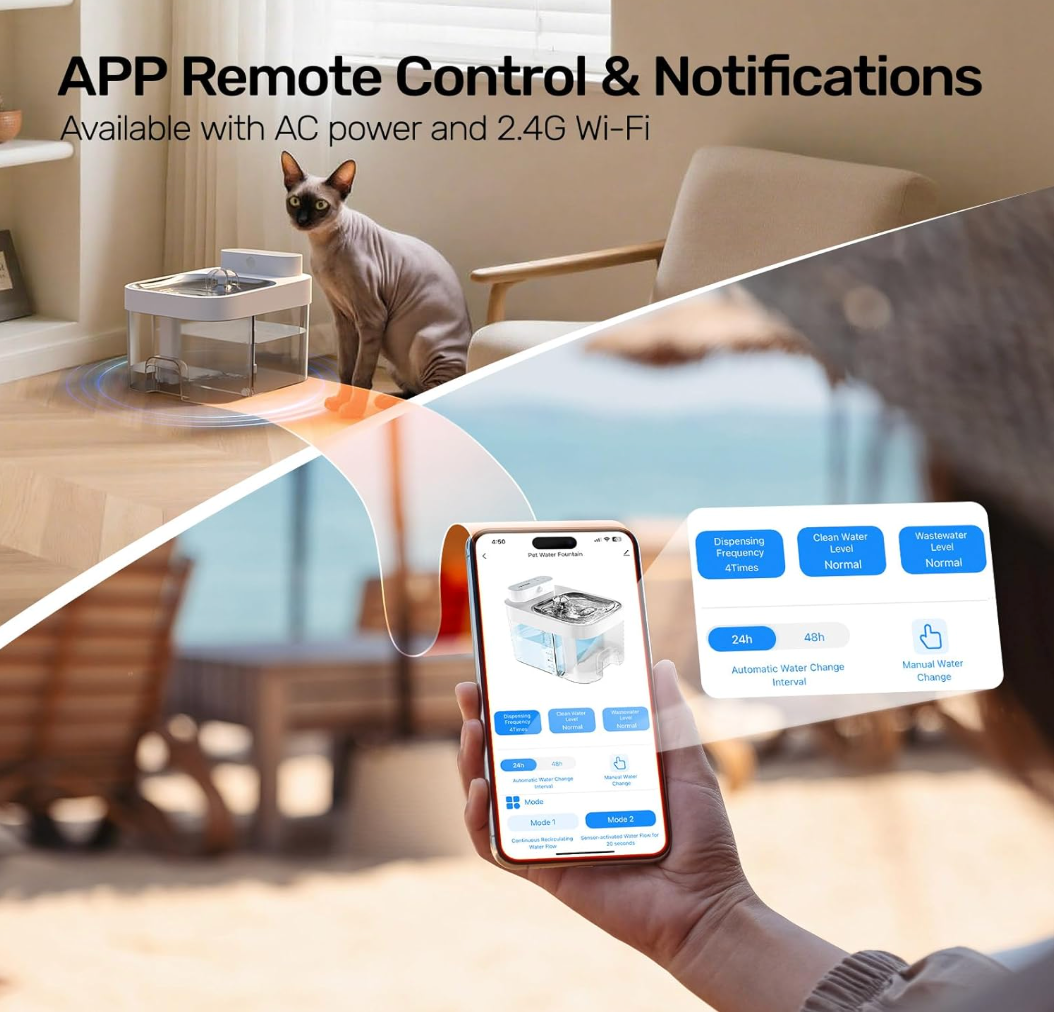 The PAWES™ Wireless Automatic Water Fountain